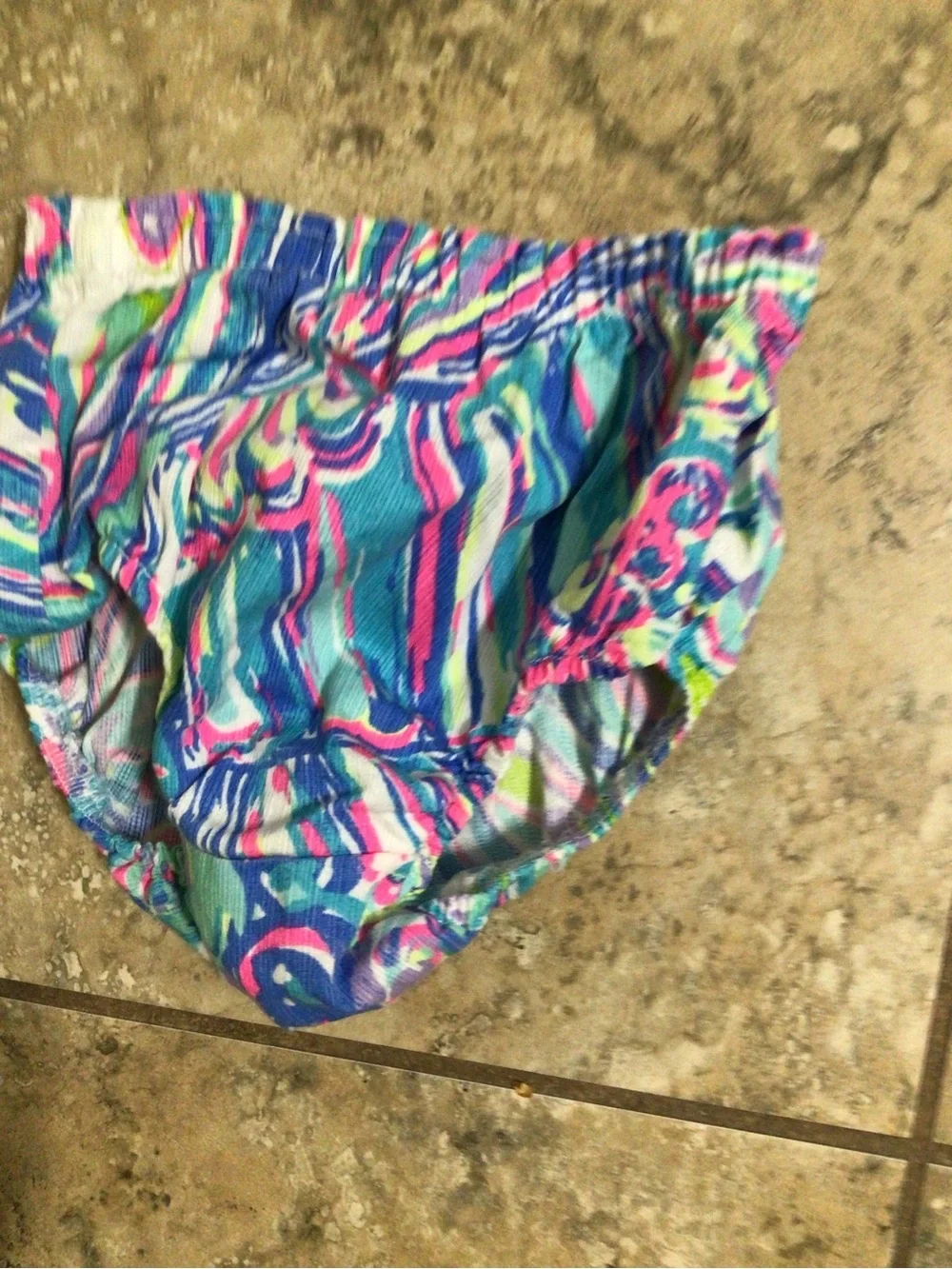 Lilly Pulitzer Splash Watercolor Tropical Baby Diaper Cover Bloomer 18-24 Months
